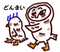 The vitality Sticker of Monkey and bird sticker #7264905