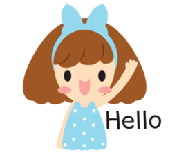 Big Ribbon Girl sticker #7265336