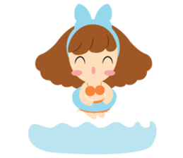 Big Ribbon Girl sticker #7265344