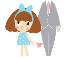 Big Ribbon Girl sticker #7265356