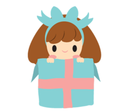 Big Ribbon Girl sticker #7265363