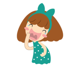 Big Ribbon Girl sticker #7265365