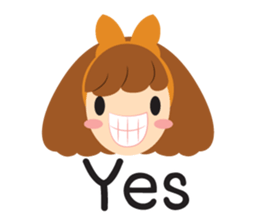 Big Ribbon Girl sticker #7265366