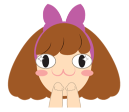 Big Ribbon Girl sticker #7265369