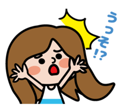 Cute girl's daily life sticker #7266241