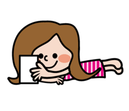 Cute girl's daily life sticker #7266242