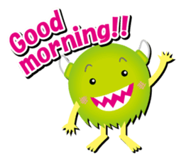 Little monster Morris (English) sticker #7266698