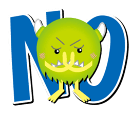 Little monster Morris (English) sticker #7266700