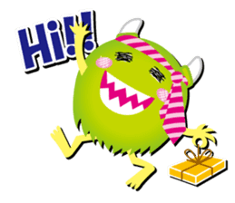 Little monster Morris (English) sticker #7266702
