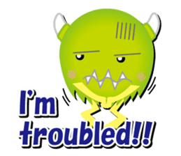 Little monster Morris (English) sticker #7266704