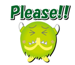 Little monster Morris (English) sticker #7266710