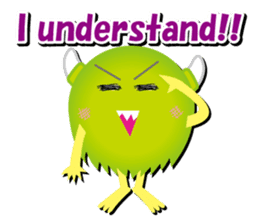 Little monster Morris (English) sticker #7266718