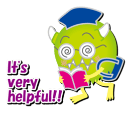 Little monster Morris (English) sticker #7266720