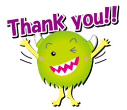 Little monster Morris (English) sticker #7266727