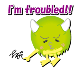 Little monster Morris (English) sticker #7266731