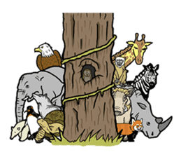 The wild animals sticker ENGLISH Ver. sticker #7266853