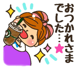 YURUFUWA respect language girl sticker #7267856