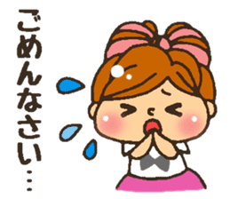 YURUFUWA respect language girl sticker #7267870