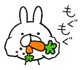 The loosely cute white rabbit3 sticker #7267938