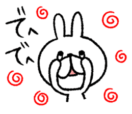 The loosely cute white rabbit3 sticker #7267944