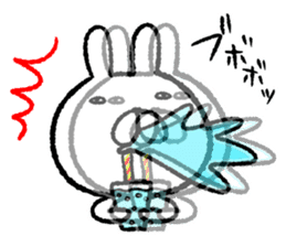 The loosely cute white rabbit3 sticker #7267957