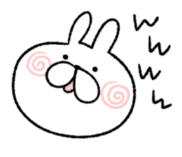 The loosely cute white rabbit3 sticker #7267958