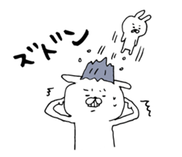 Loose white rabbit Kagoshima dialect sticker #7268701