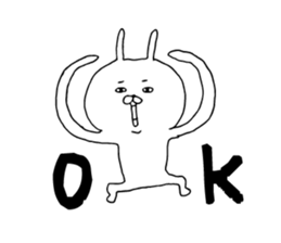 Loose white rabbit Kagoshima dialect sticker #7268706