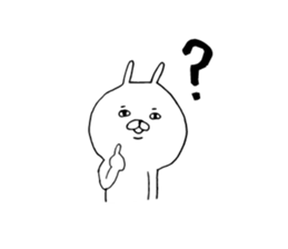 Loose white rabbit Kagoshima dialect sticker #7268730