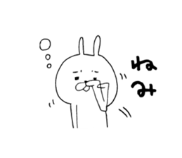 Loose white rabbit Kagoshima dialect sticker #7268735