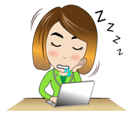 Banking Office Girl sticker #7268752