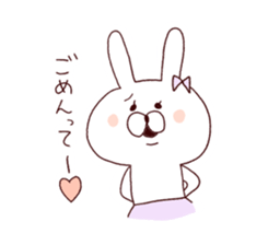 Marshmallow rabbit with Ehimeken sticker #7268800