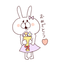 Marshmallow rabbit with Ehimeken sticker #7268806
