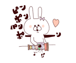 Marshmallow rabbit with Ehimeken sticker #7268807