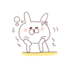 Marshmallow rabbit with Ehimeken sticker #7268815