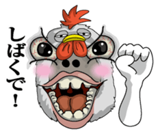 Abstract painting chicken sticker #7269344