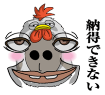 Abstract painting chicken sticker #7269347