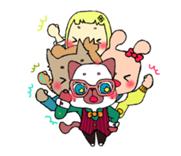 Meganeko family sticker #7271255