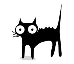 Charcoal the cat sticker #7272969