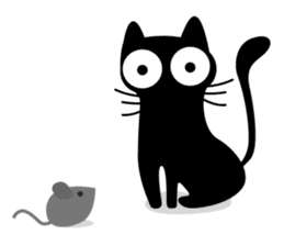 Charcoal the cat sticker #7272975