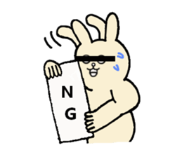 Insolent sticker of the fat rabbit sticker #7273817