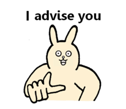 Insolent sticker of the fat rabbit sticker #7273818