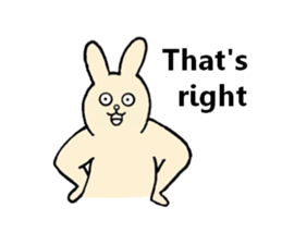 Insolent sticker of the fat rabbit sticker #7273819