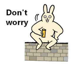 Insolent sticker of the fat rabbit sticker #7273825