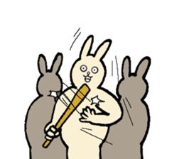 Insolent sticker of the fat rabbit sticker #7273826
