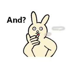 Insolent sticker of the fat rabbit sticker #7273828