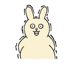 Insolent sticker of the fat rabbit sticker #7273830