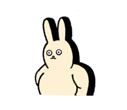 Insolent sticker of the fat rabbit sticker #7273832