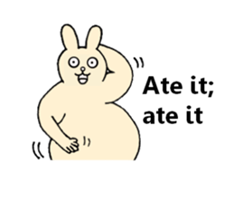 Insolent sticker of the fat rabbit sticker #7273833