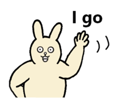 Insolent sticker of the fat rabbit sticker #7273839